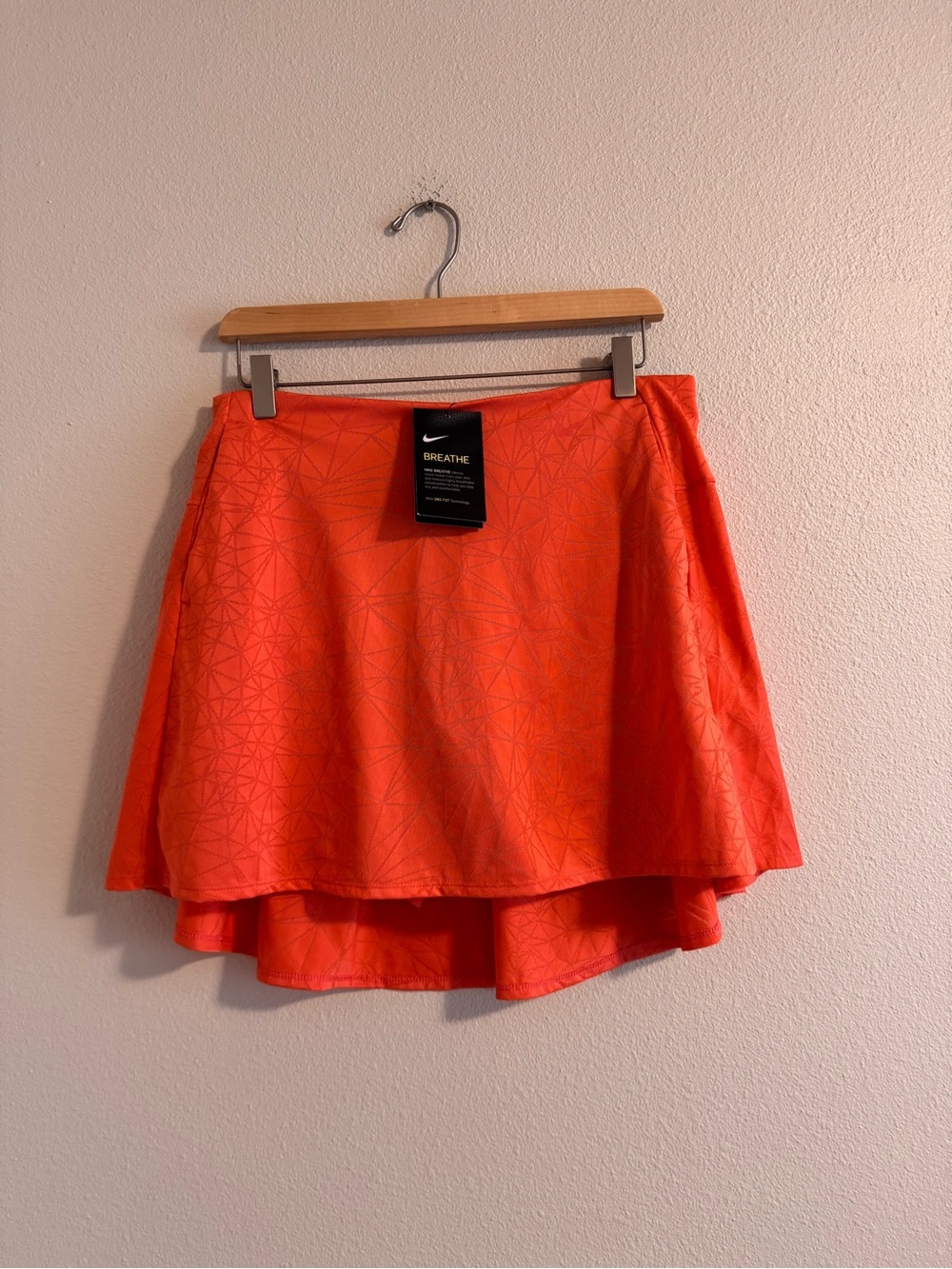 NWT Nike Womens Bright Orange High-Low Athletic Skirt